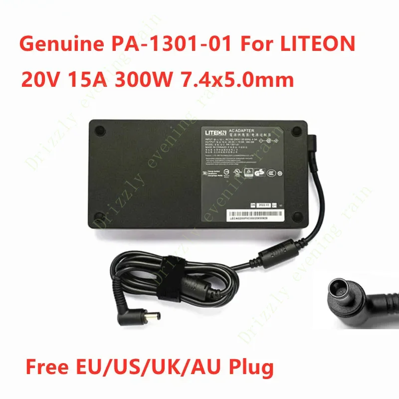 Genuine for LITEON PA-1301-01 20V 15A 300W 7.4x5.0mm AC Adapter For THUNDEROBOT ZERO Laptop Power Supply Charger