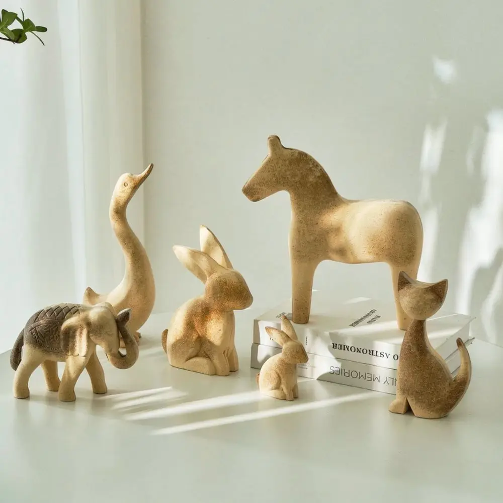 Unfinished Wooden Crafts Animals Ornament Diy Painting Material Natural Wood Blanks Art Decor For Home Creative Desktop