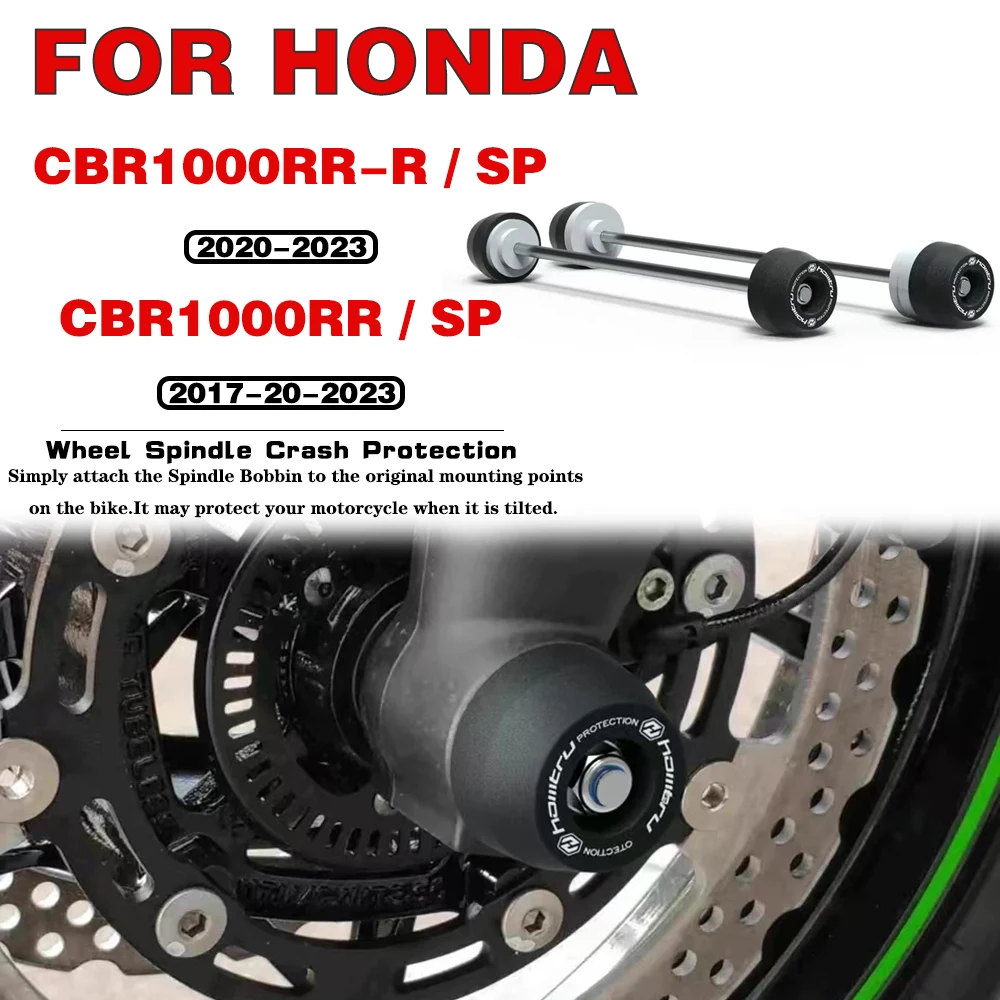 

For Honda CBR1000RR CBR1000RR SP 2017 2020-2023 / CBR1000RR-R CBR1000RR-R SP 2020-2023 Front Rear Wheel Spindle Crash Protection