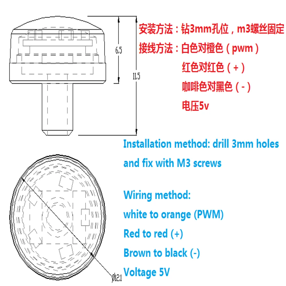 Revolving Engineering LED Spotlight Lamp Light For TAMIYA 1/14 RC Truck Tractor Scania 56360 56323 Upgrade Cars Parts