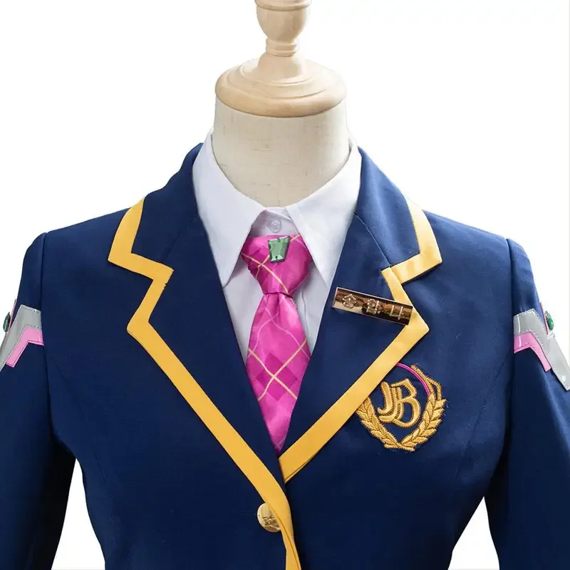 FC6Game Overwatch D.Va Cosplay Costume School Uniform Suit For Women Full Set Coat Shirt Skirt Socks Tie Halloween Carnival@FC8！