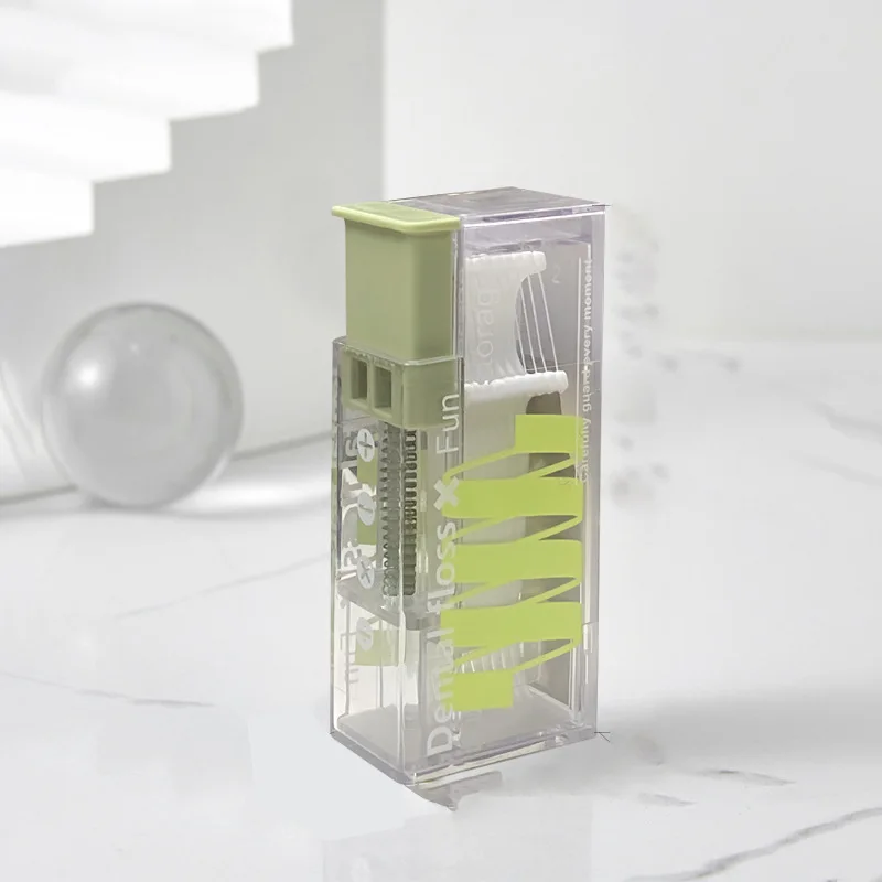 Automatic Dental Floss Dispenser with Picks - usage example