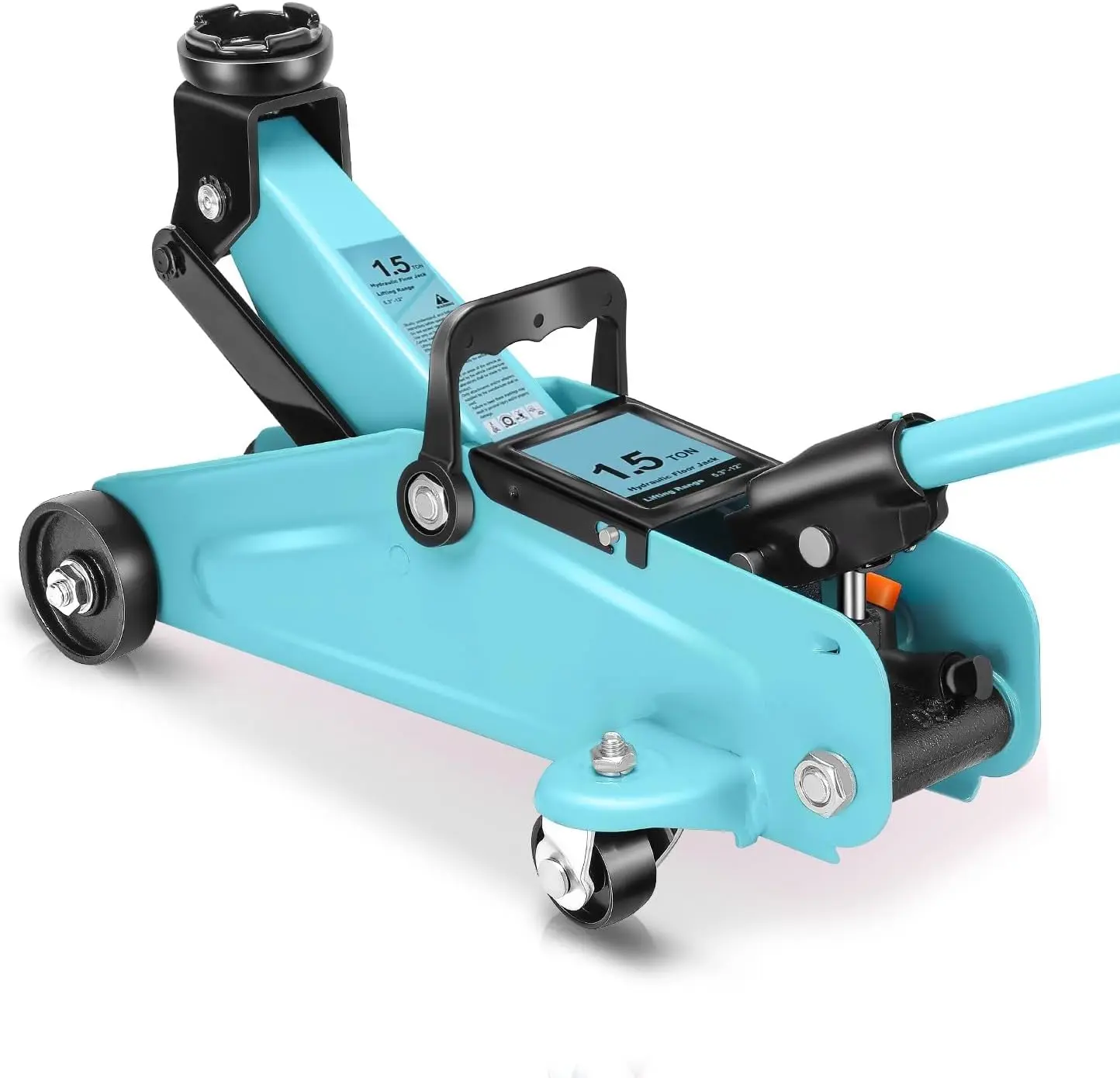 

1.5 Ton Floor Jack, Heavy Duty Steel Hydraulic Car Jack with Single Piston Quick Lift Pump, Hydraulic Racing Floor Jack, Lifting