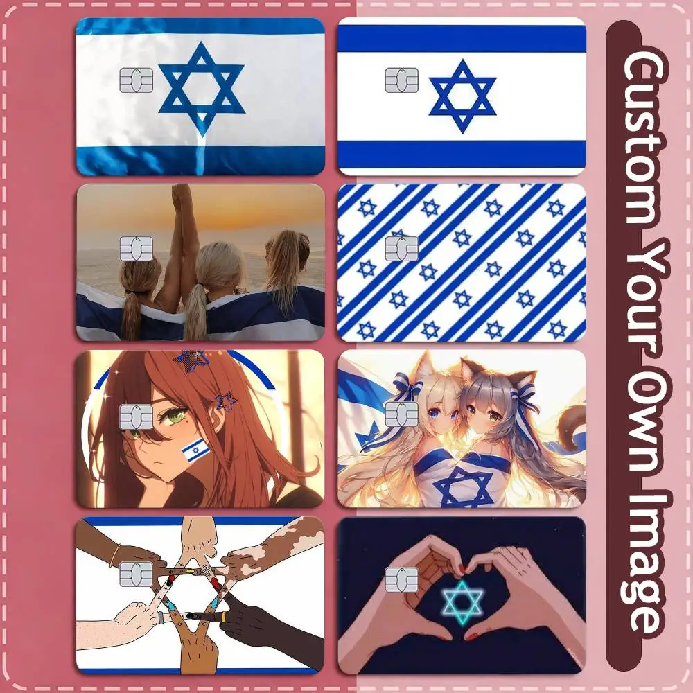 Flag Israel S  Credit Card HD Stickers Small Chip Waterproof Sticker Game Card Decal Gift