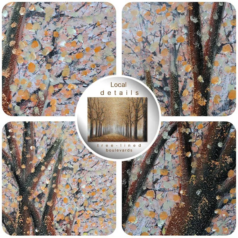 Tree Wall Art Forest Digital Oil Painting Autumn Landscape Living Room Bedroom Home Decoration Wall Decoration