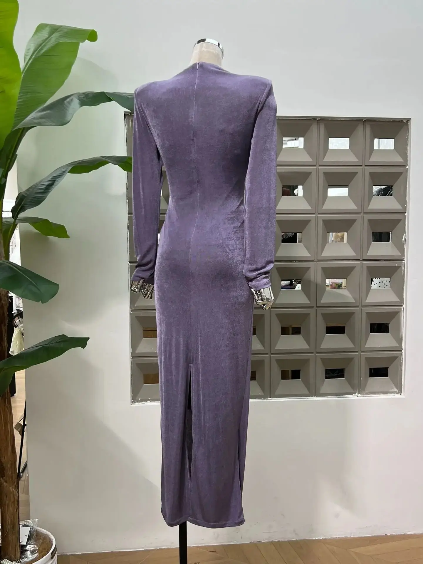 Robe de soirée pour femmes, moulante, manches longues, mode automne, boule de noël, coupe cintrée, extensible, plissée, Design Unique