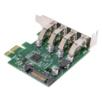 Low Profile 4 Ports PCI-E to USB 3.0 HUB PCI Express Expansion Card Adapter 5Gbps USB1.1/2.0/3.0 Operating Systems