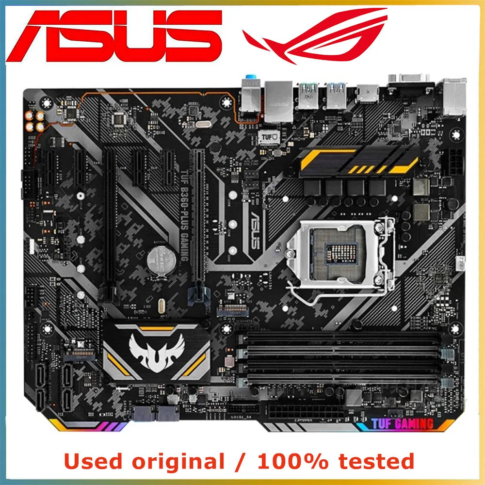 ASUS TUF B360-PLUS GAMING B360 B360M DDR4 LGA 1151 i7/i5/i3 USB3.0 SATA3 Motherboard