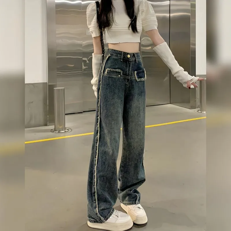 

Wide Leg Pants High Waisted Womens Winter Lambswool Plush Thick Padded Fleece-Lined Drooping Saggy Present Heavyweight Cozy 2025