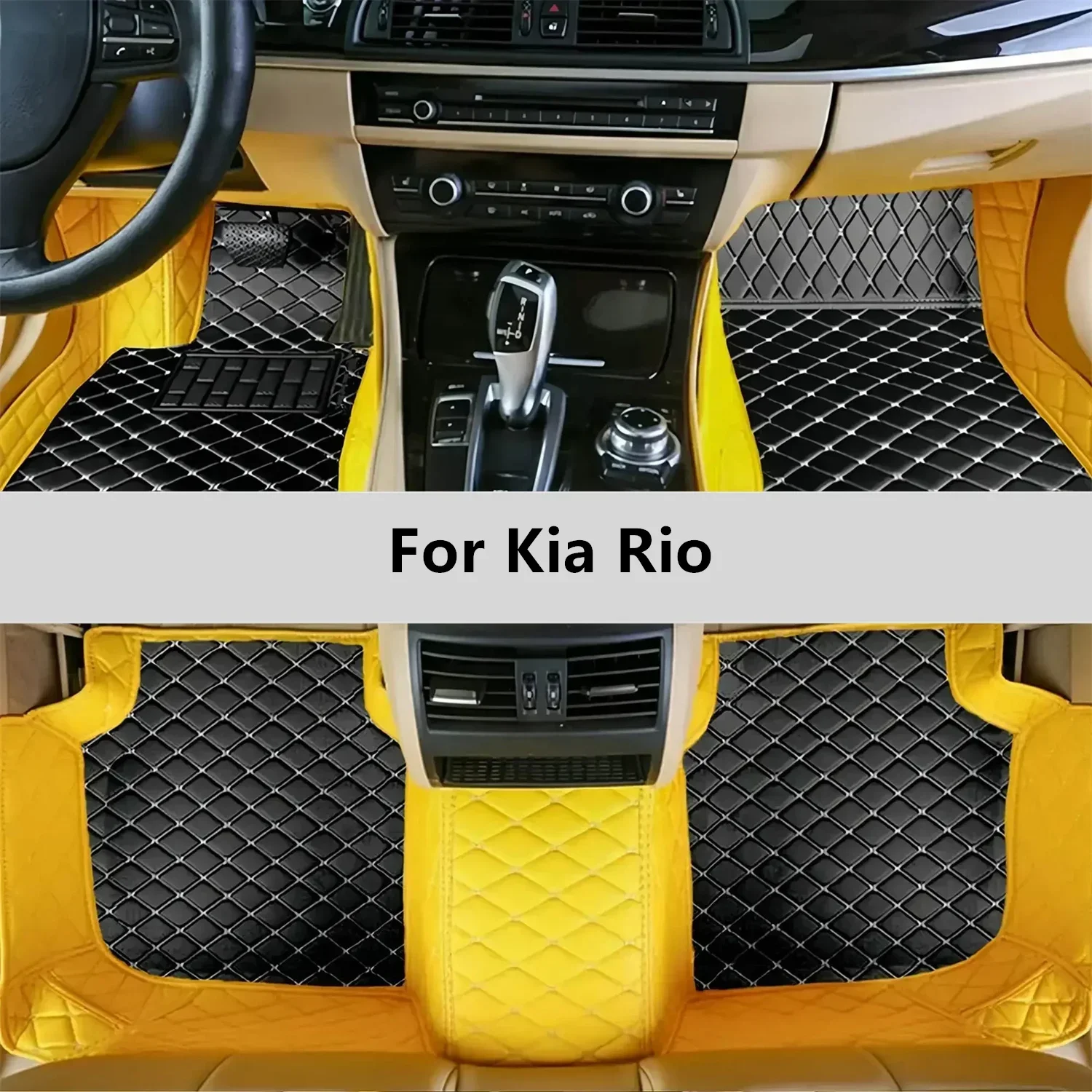 Custom Car Floor Mats For Kia Rio 2011 2012 2013 2014 2015 2016 Floor Mat Car Mat Accessories Men Women Interior Accessories