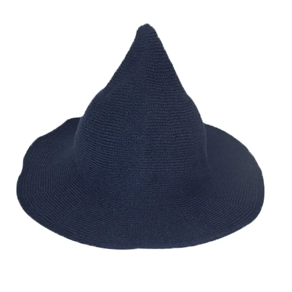 Chapeau de Sorcière d'Halloween en Laine Chaude pour Femme, Accessoire de Costume de Cosplay