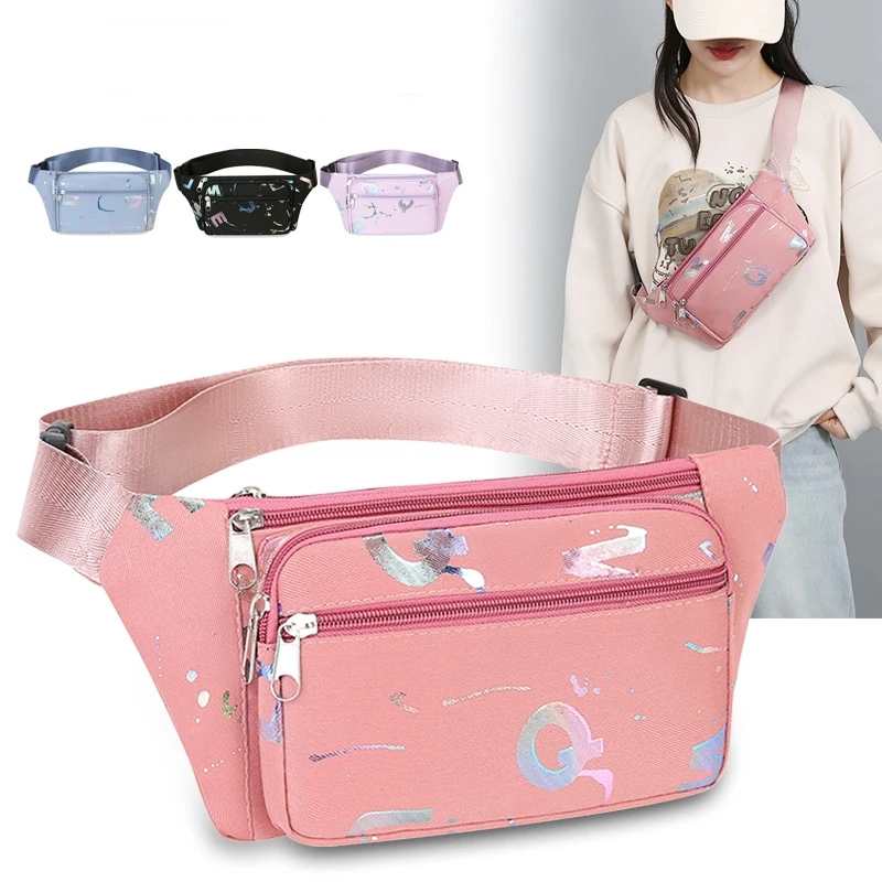 Fanny Packs Women Bronzing Printing Belt Bag Fashion Waist Bags Crossbody Bags Bum Bag Running Travel Workout Waist Bag