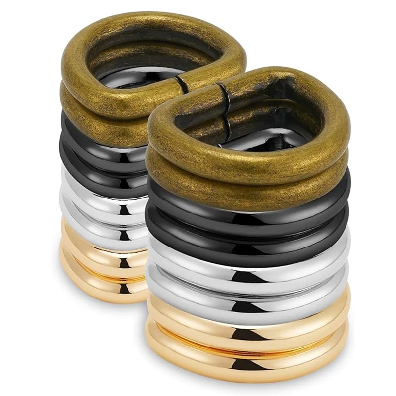 

Meetee 5/10Pcs 20/25/32/38mm Metal Buckles for Bag Strap D Ring Clasp Dog Collar Decor Connect Hooks DIY Hardware Accessories