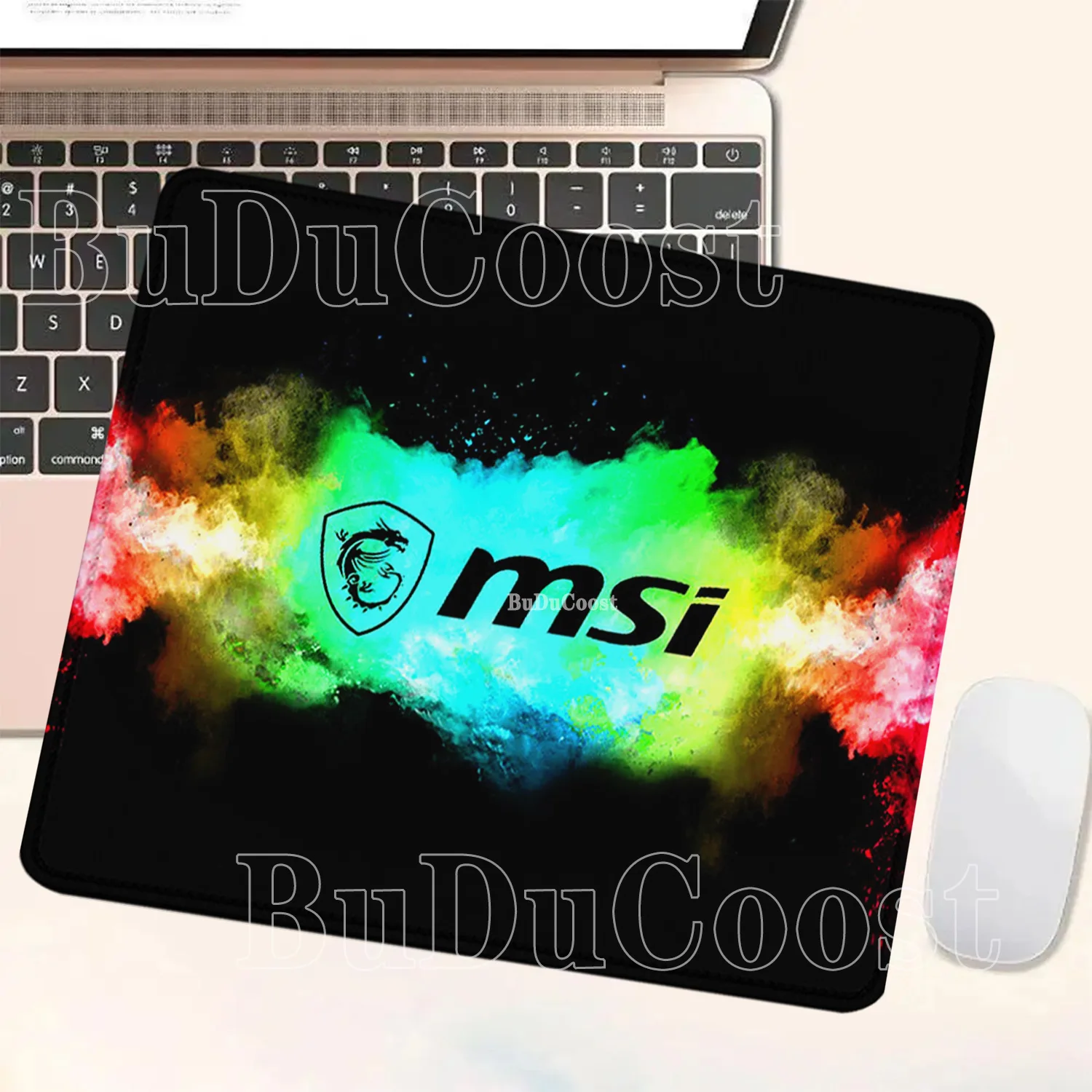 MSI small size Mousepad Laptop Gaming Protector Anti-slip Rubber Office esports PC Keyboard Carpet HD printing overlock Desk Mat