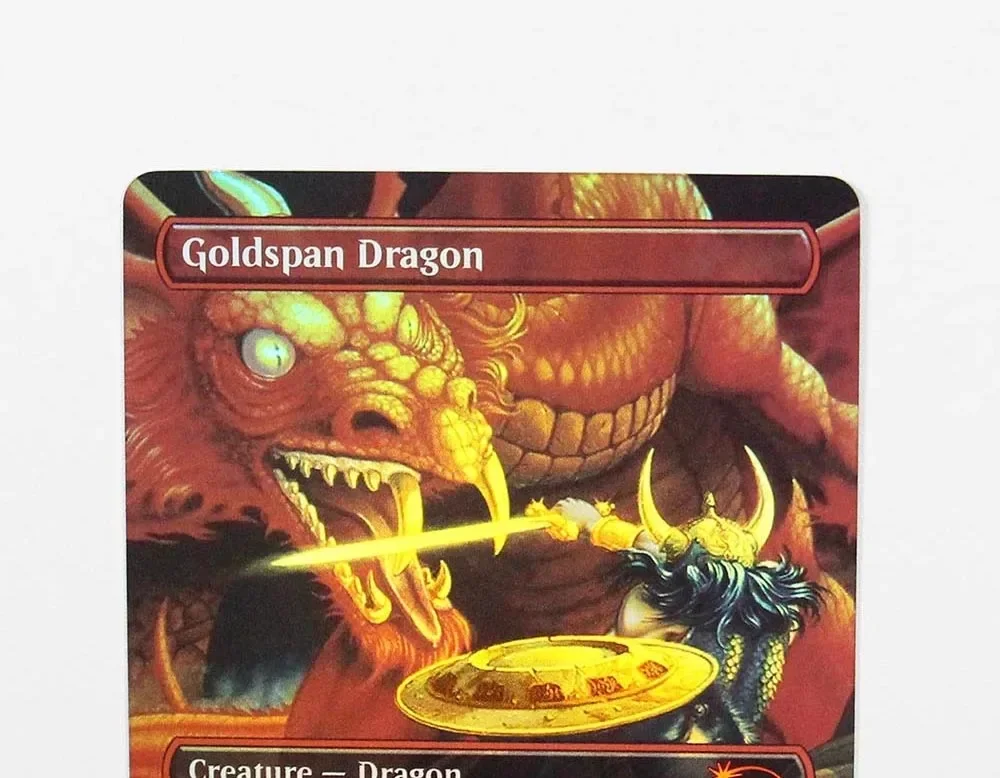 (Goldspan Dragon) احباط/هولو TCG ماجيكال بروكسي أسود عالي الجودة أوراق اللعب لوحة تجميع أرواق تداول الألعاب #1