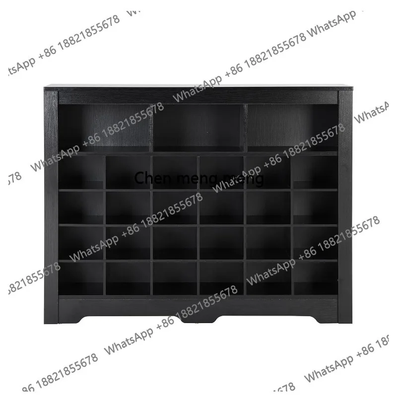 Sleek Design 24 Shoe Cubby Console, 5-Tier Storage Cabinet, Modern Shoe Cabinet with Curved Base, Modern, Customized