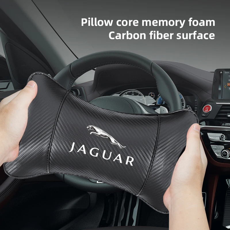 سيارة ألياف الكربون مسند الرأس مقعد الفجوة وسادة الرقبة ل جاكوار X S F XF XE XJ XK XEL XFL XJL XJ6 XJS XKR XFR F-نوع F-Pace E-Pace