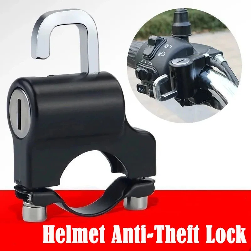 

Helmet Lock Motorcycle Electric Vehicle Alloy Anti-Theft Fixed Lock Multifunction Holder Bracket Hook Moto Handlebar 2028/