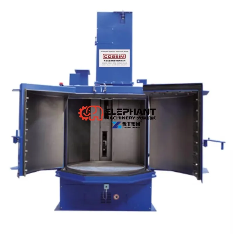 Rotating Sand Blasting Equipment Motor Burnishing PLC Control Dust Removal System Rotary Table Shot Blast Machine Easy Operate