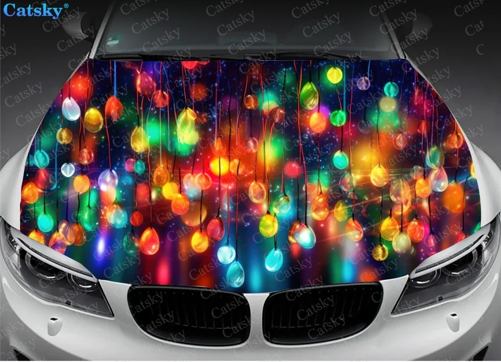 Twinkling String Lights Art Car Hood Decal Truck Decals Vinyl Sticker Graphic Wrap Stickers Trucks Cars Bonnet Vinyls