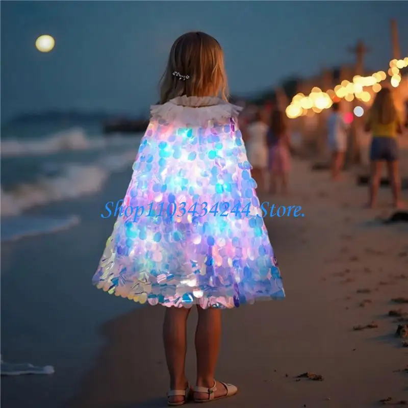 Naiad Costume LED Color Lights Upgrades for Girls Play Birthday Christmas Celebrations Performances & Festivities