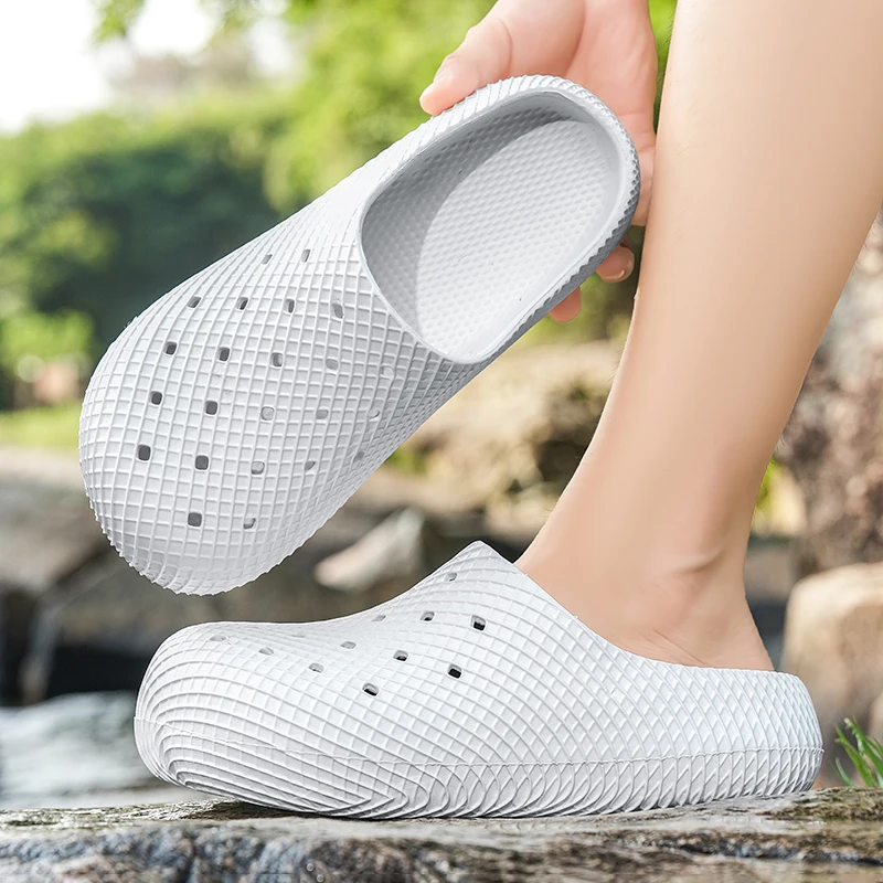 Beach Slippers Men Summer Breathable Textured Clogs Strap Non Slip Waterproof Garden Indoor Outdoor EVA Men's Shoes view 6