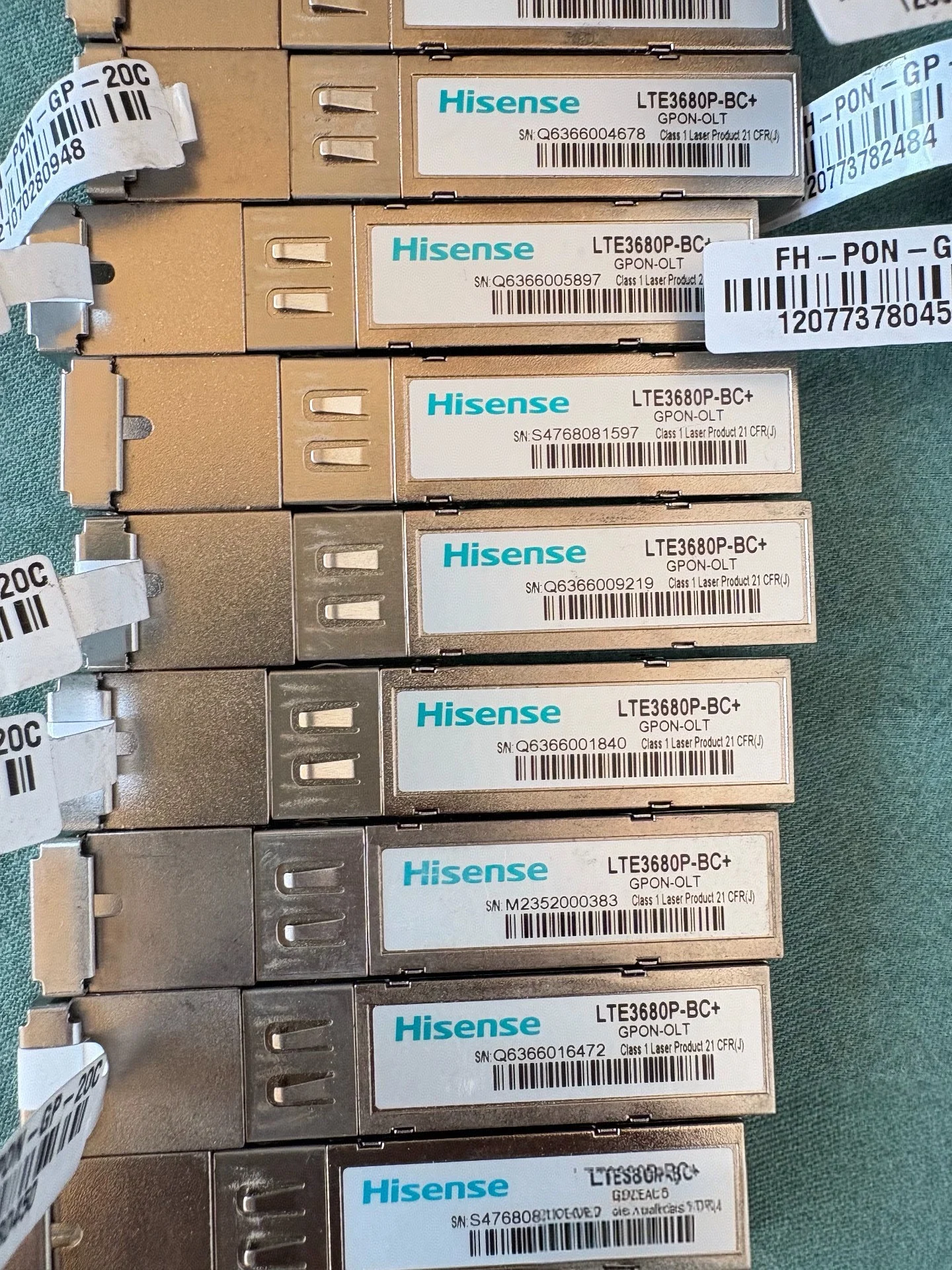 

Original Hisense LTE3680P-BC+ Fiber Transceiver Module C +,C ++ Sfp G /Epon Ult Used On GC8B And GCOB Board