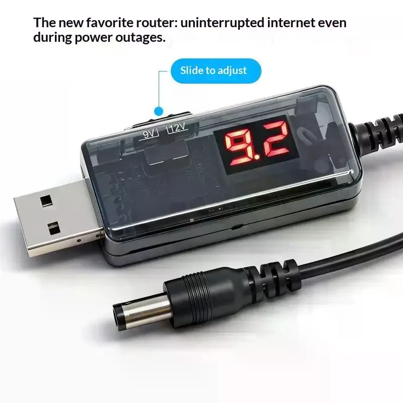 USB Boost Converter DC 5V To 9V 12V Step Up Converter Cable 3.5x1.35mm Connector For Power Supply Charger
