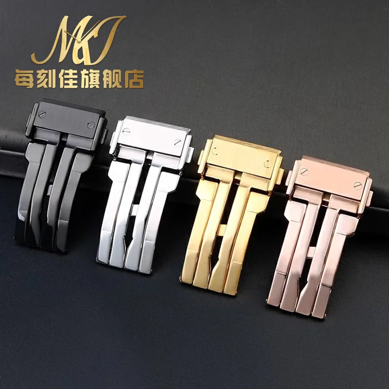 For Hublot Big Band series watch buckle 18mm 22mm soild metal silver gold rose gold black men women folding buckle steel clasp