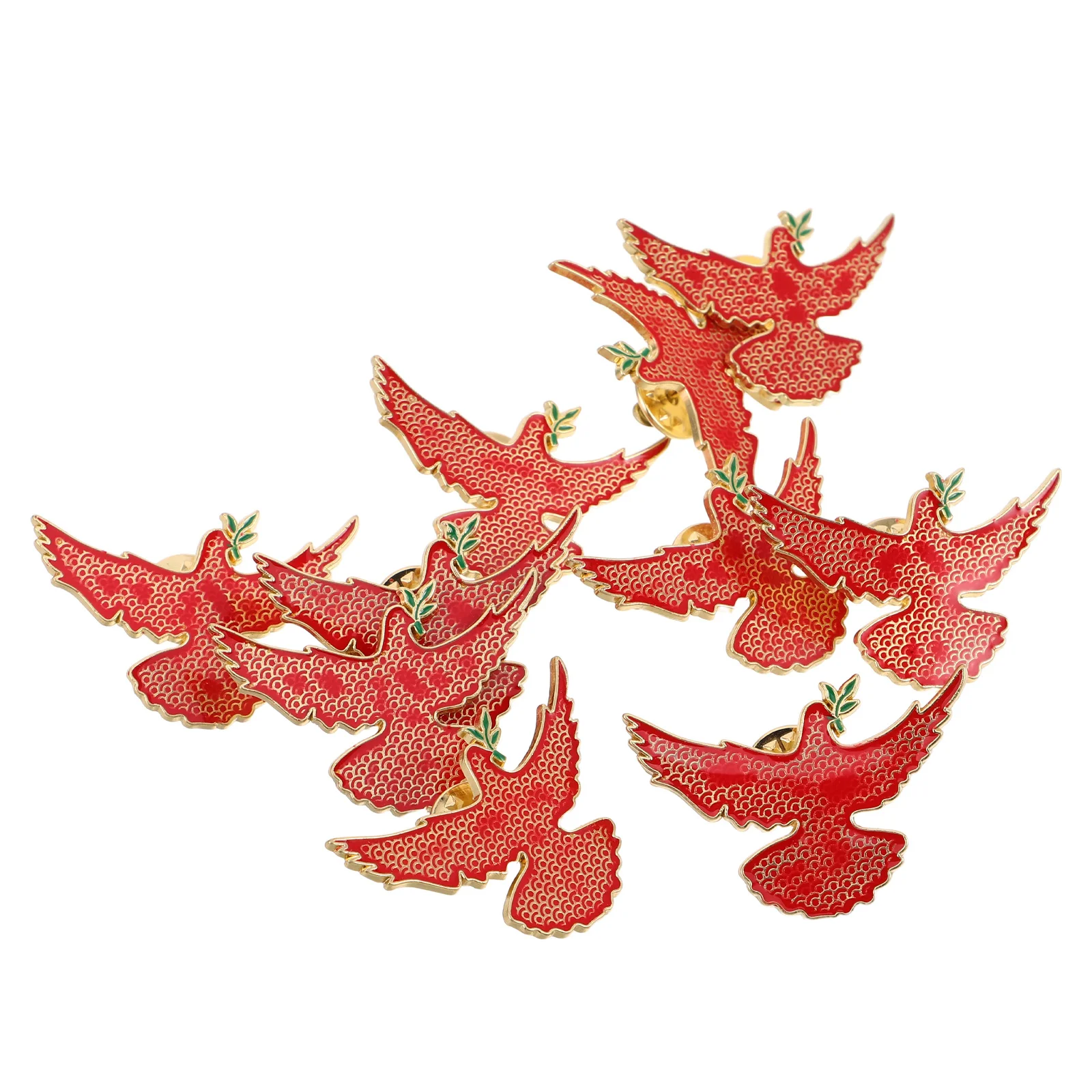 

10Pcs Peace Dove Pin Metal Brooch for Clothes Bags Jackets Accessories Suitable for Men Women