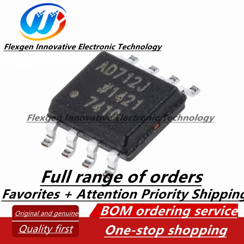 (5 pcs) AD712JRZ Package SOIC-8 AD712 J-FET linear operational amplifier IC chip