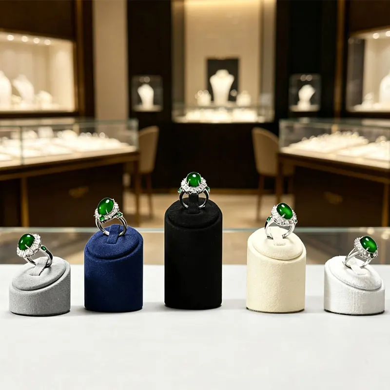 WoodTen 3PCS Rings Stand Jewelry Display Props Jewelry Organizer Rings Display Rack Jewelry Store Window Counter Showing Stand