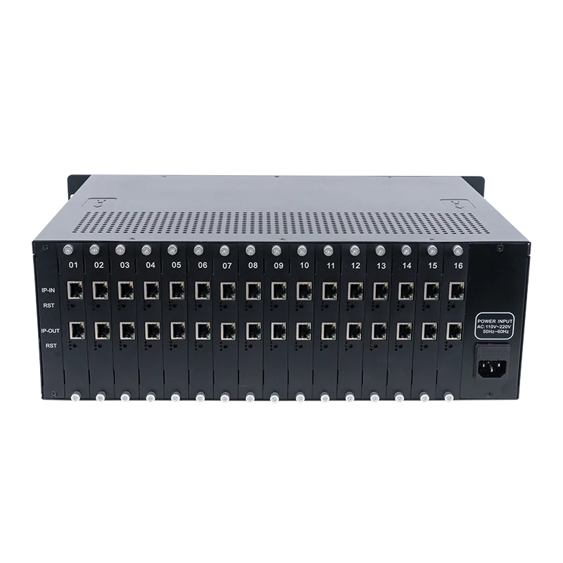 4K 30FPS Video Streaming Media for  Transcoder 16 IP to 16 IP for Radio & TV Broadcasting Equipment