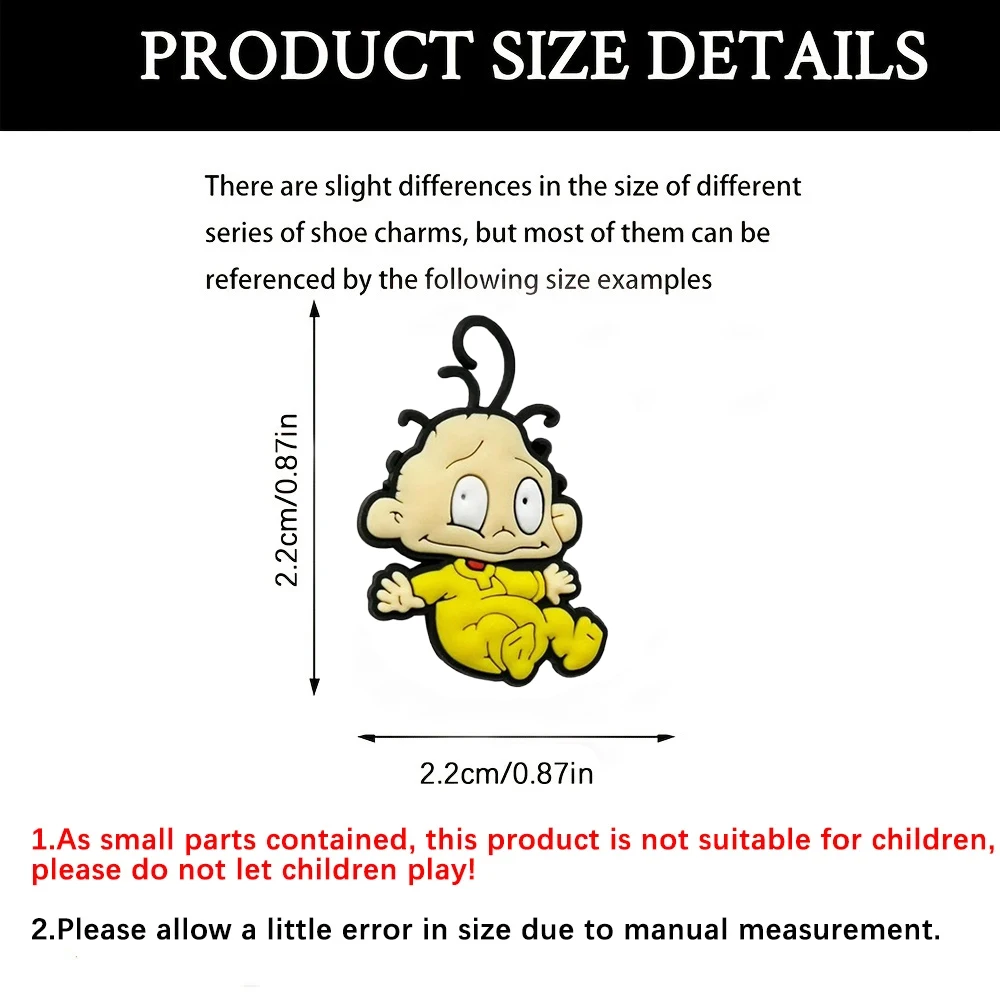 11-60 قطعة من حلية الأحذية ذات طابع كرتوني باريس - إبزيم زخرفي لطيف من مادة PVC للصنادل وأحذية الحديقة وهدية حفلات الأطفال والمهرجانات"