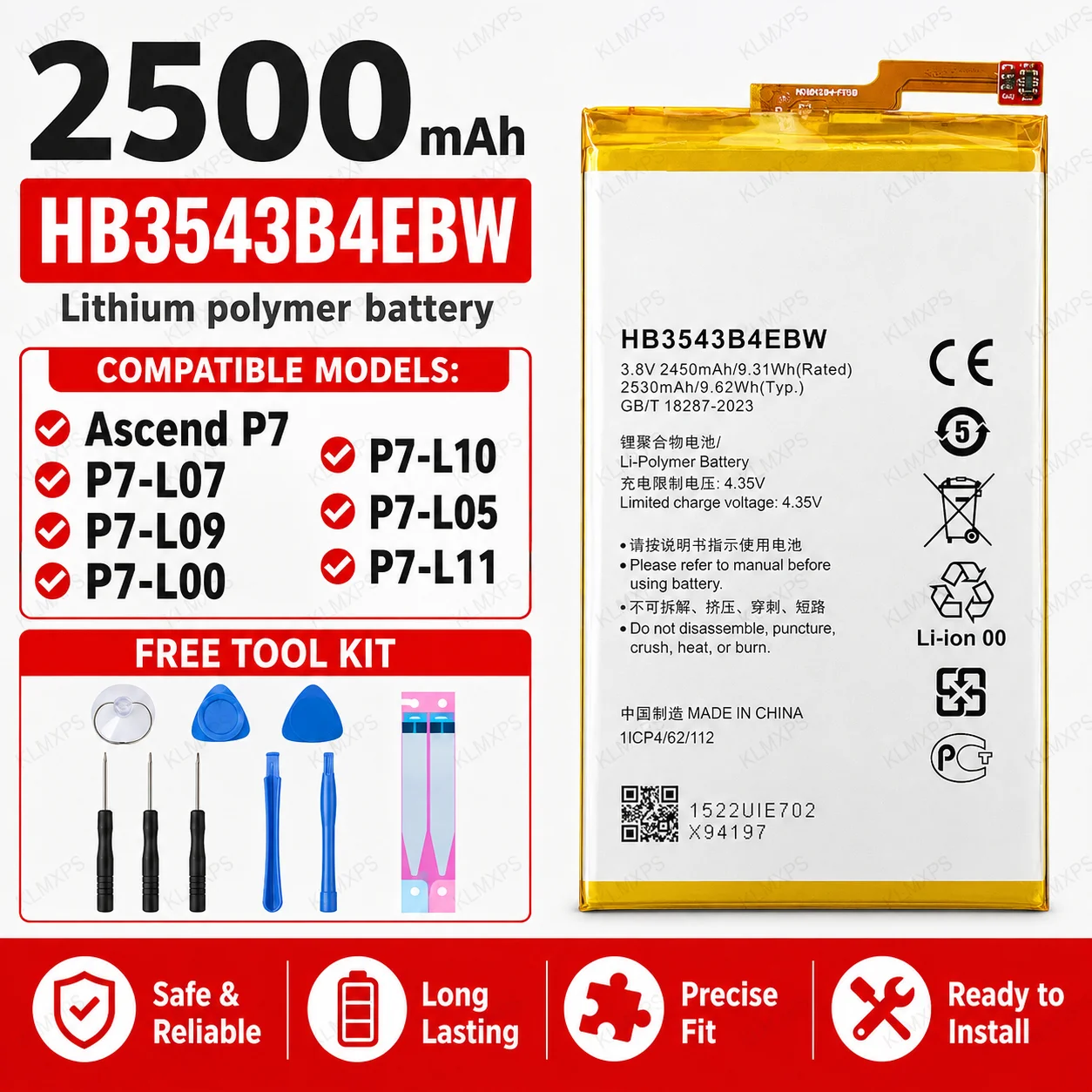 Repair Battery For Huawei Mate 8/9 Pro/Note 8/Mate 10 Pro/P9/P10/P30/P20 Pro/Nova 2 Plus/3, For Honor 8C/5C/9/10 LTE WiFi Router