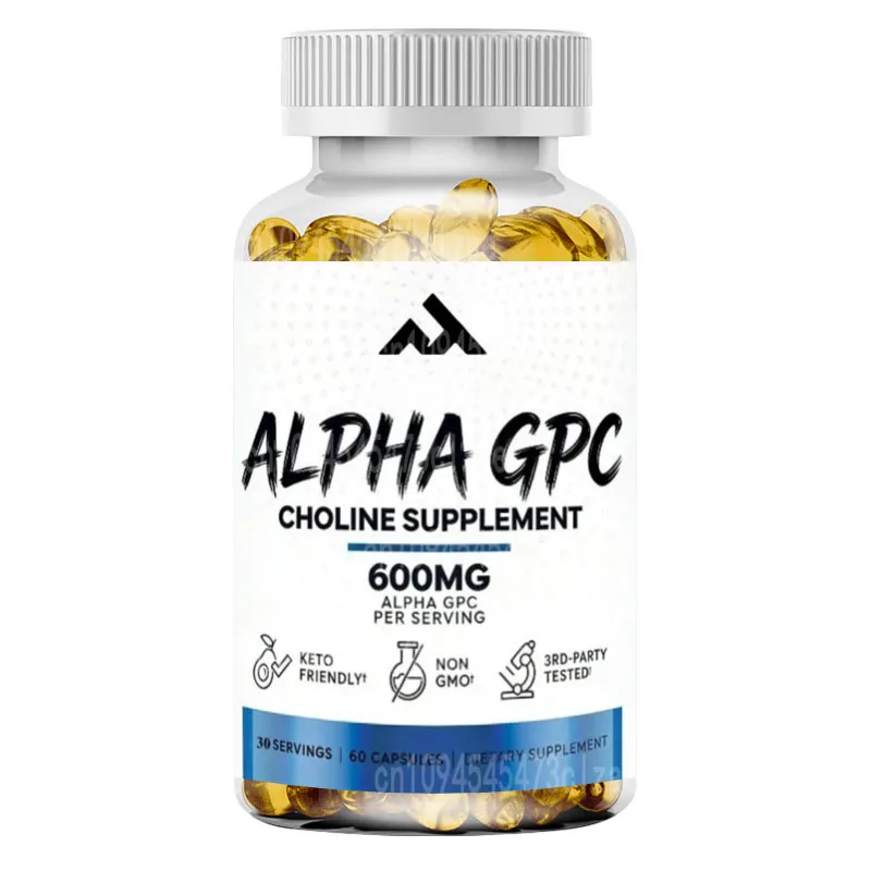 Alpha GPC Choline Supplement (600mg, 60 Capsules)