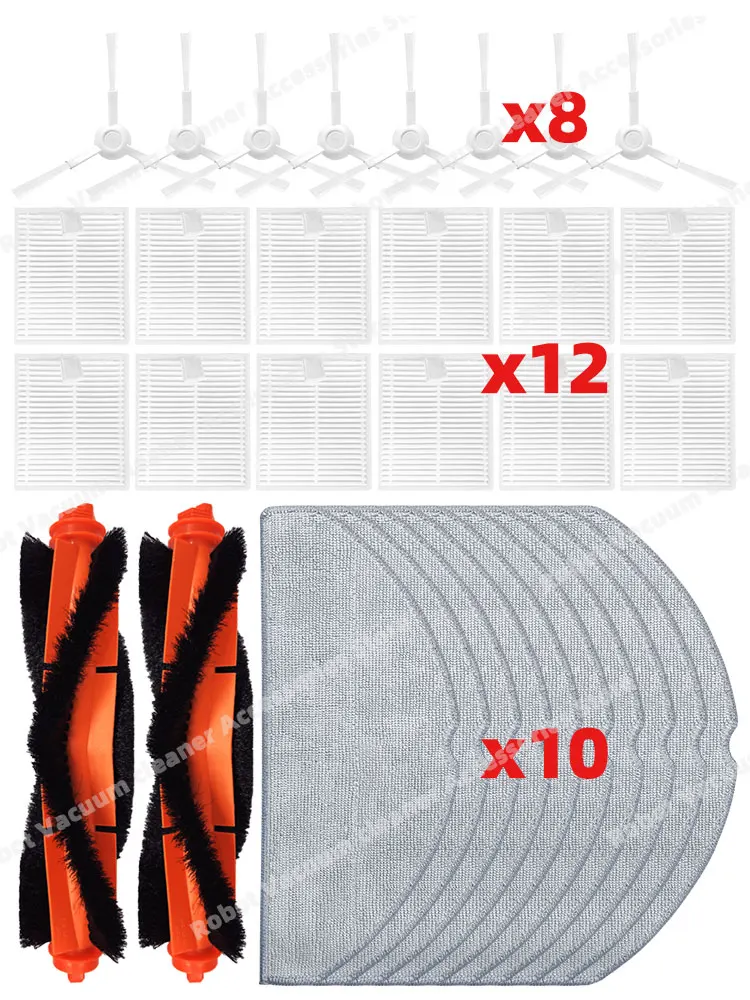 Pièces de rechange pour aspirateur Robot Xiaomi S20 / D106, filtre Hepa côté principal, tissu de vadrouille, Compatible