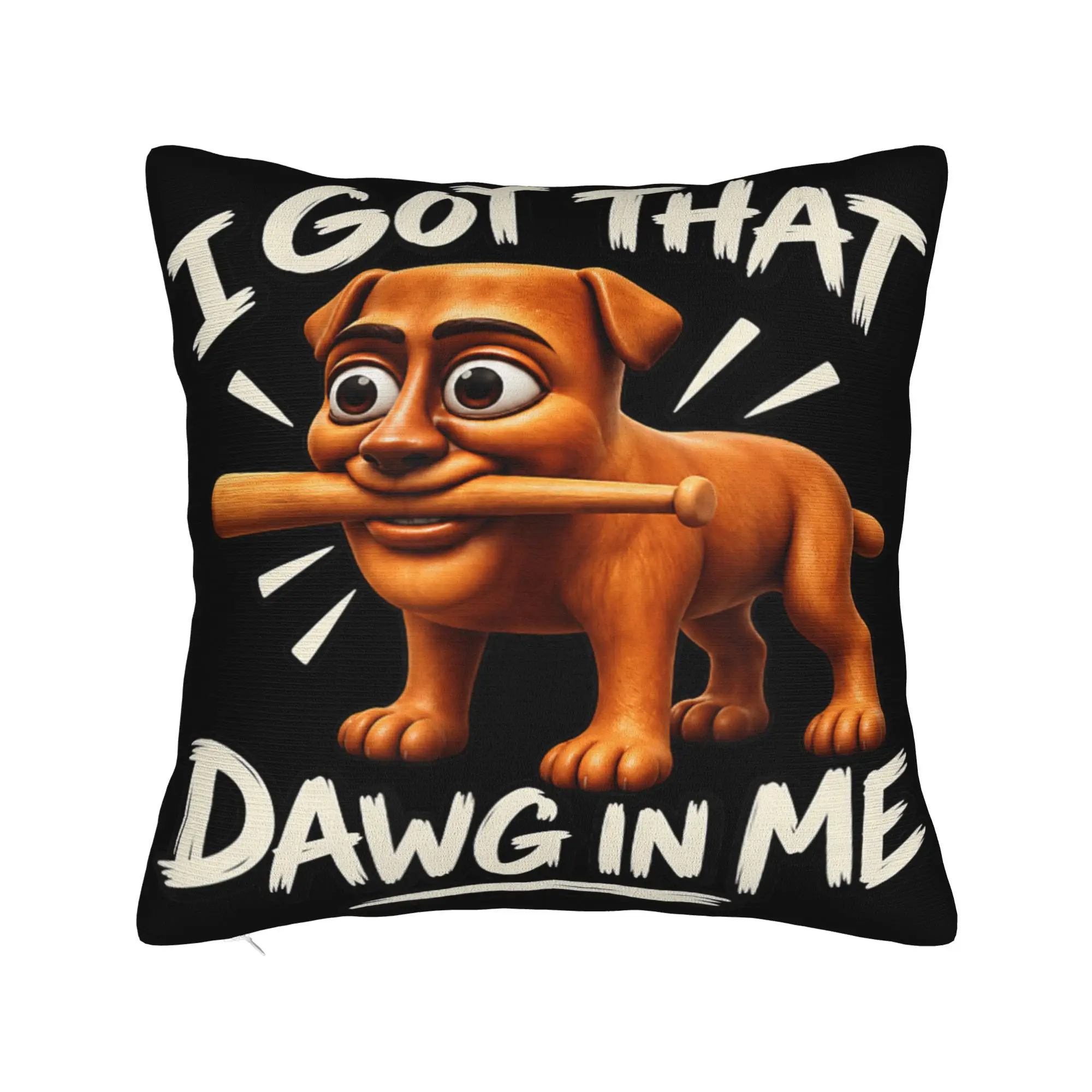 I Got that Dog in Me Funny Tung Sahur Meme Pillow Case  Vintage Pillow Cover Design Pillowcases For Living Room Chair