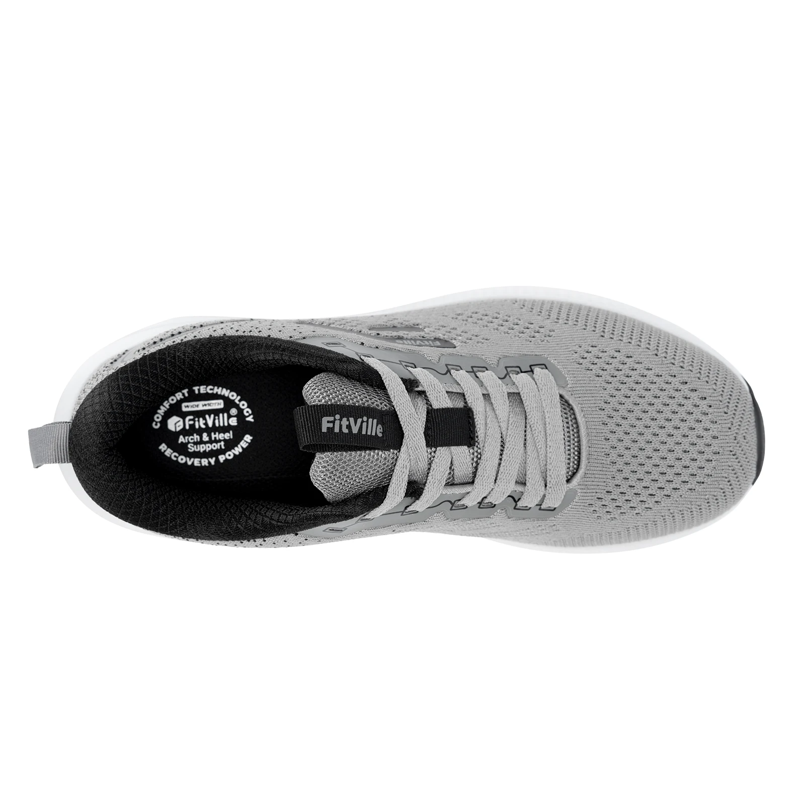 FitVille Men Wide Width Running Sneakers, Breathable Light Athletic Training Shoes, Comfort Wide Footwear for Swollen Feet, Diabetic Feet
