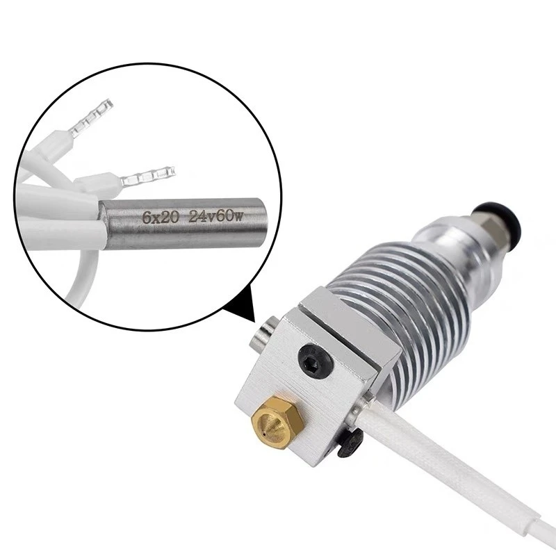 24/12V 60W 70W 80W Heater Cartridge 6*20mm 1Meter High Temperature Quick Heating Tube For E3D V6 Volcano Hotend 3D Printer Parts view 6