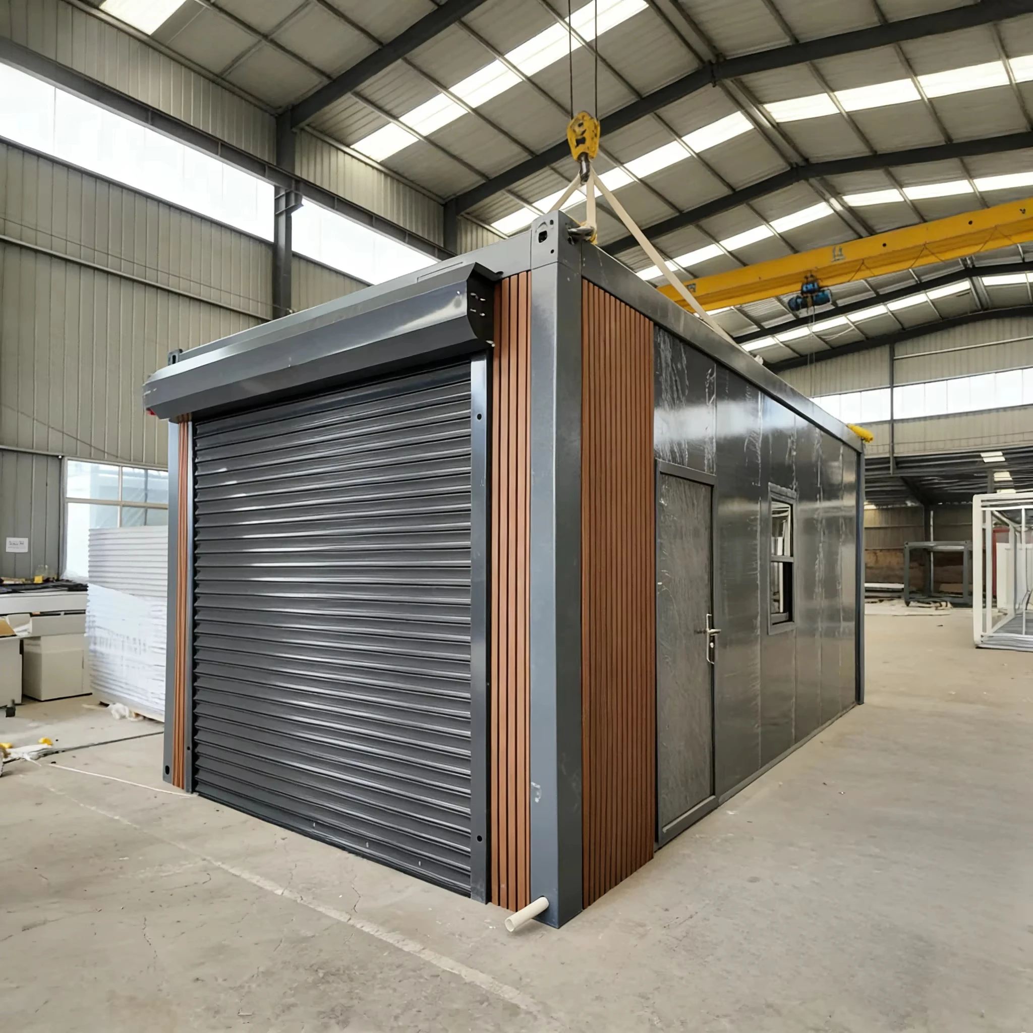 FOODLINE Container Garage Quick Install Mobile Container Garage For Farm Vehicle Storage Outdoor Workshop