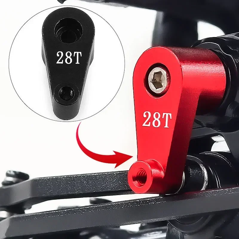 28T Original Servo Arm for Axial 1/30 SCX30 Ford Wrangler K10 RC Car Metal Upgrade OP Accessories Parts