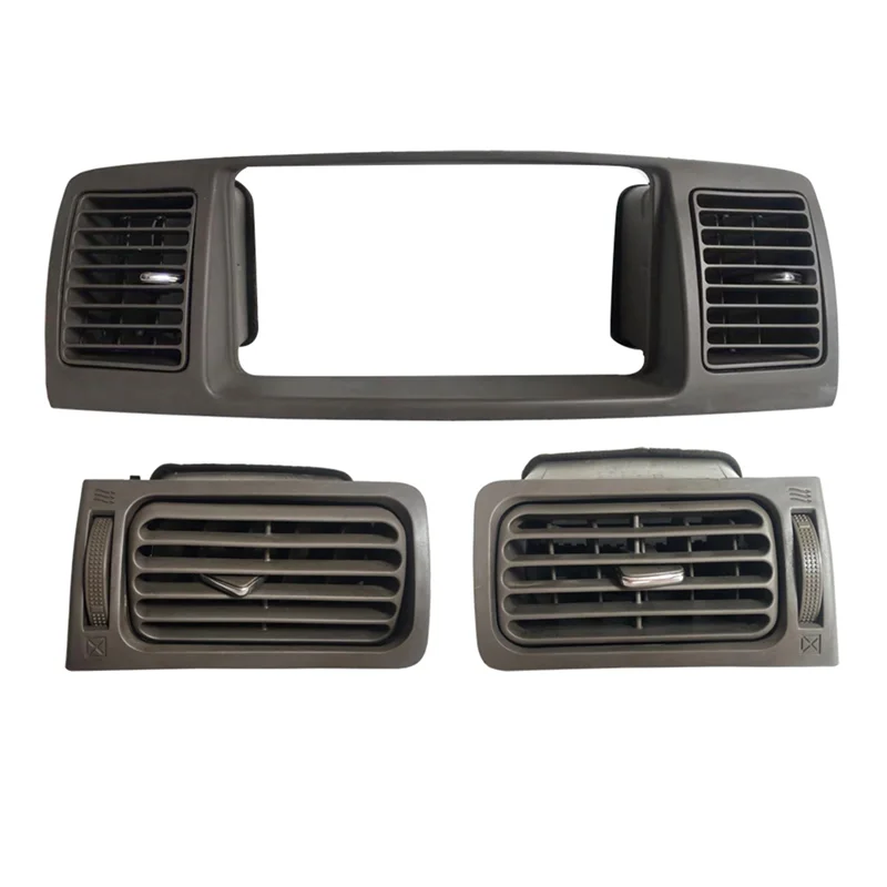 3Pcs Car Dashboard A/C Air Conditioning Outlet Vent Panel Grille Frame Radio Fascia for Toyota Corolla E120 EX 03-06