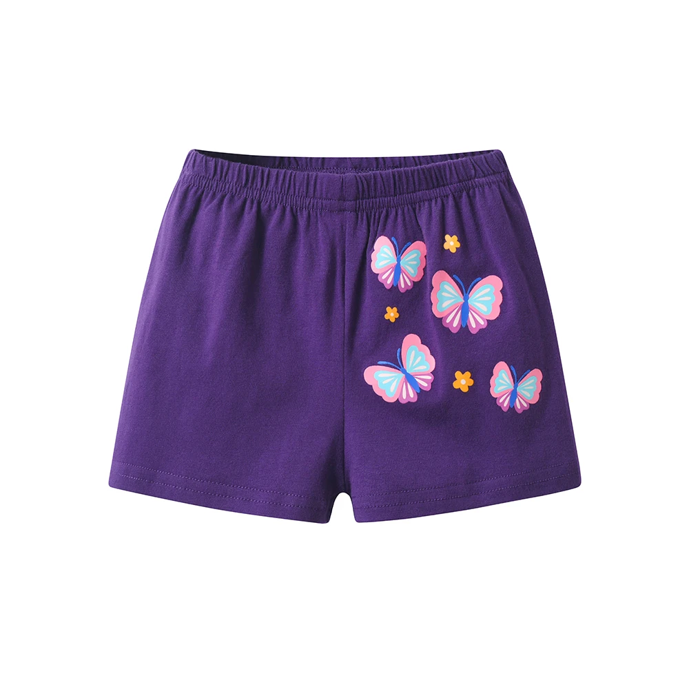 DXTON 2 قطعة دعوى الصيف الفتيات مجموعة المرقعة بلوزة قصيرة الأكمام بلايز + السراويل السراويل الفراشات طفل ملابس المدرسة مجموعة ملابس #4