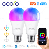 Tuya WiFi/Bluetooth Smart Bulb E27 RGB+C+W Smart Light Bulbs AC 220V Smart Lamps Works with Alexa Google Assisatnt Smart Life
