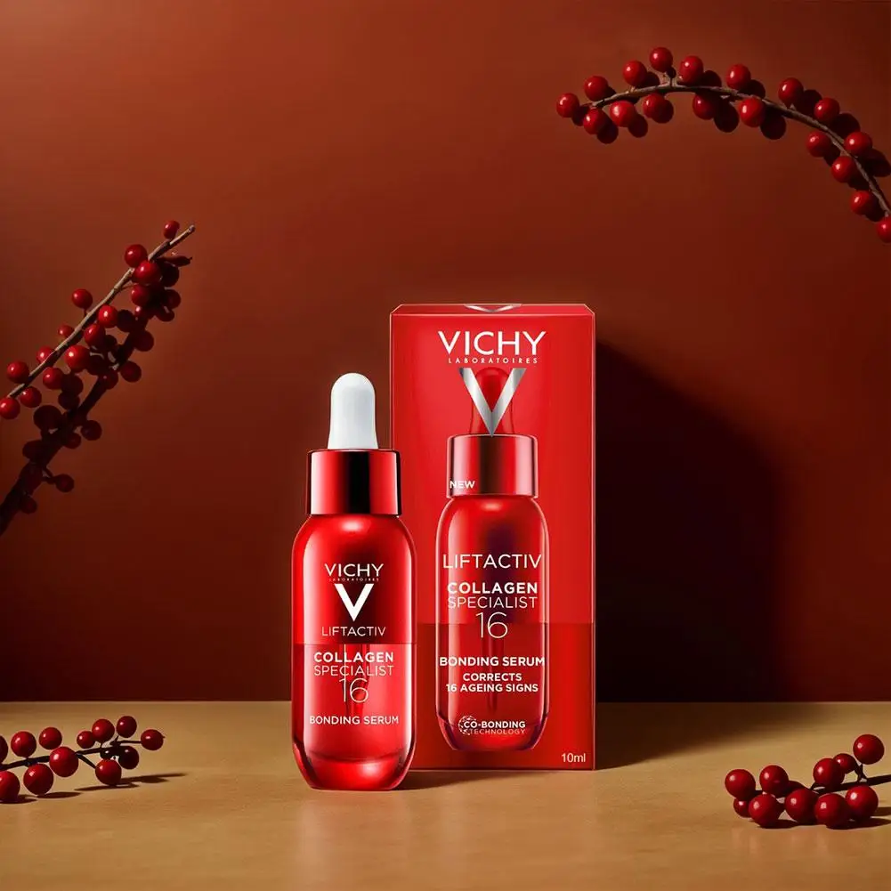 Vichy Collagen 16in1 Essence 10 مل يرطب الشركات يقلل من التجاعيد يوفر فوائد مضادة للأكسدة تغذي عميق وتأخير الشيخوخة