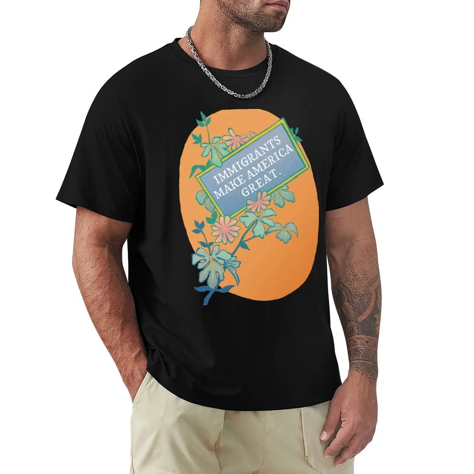

Immigrants Make America Great T-Shirt Work Style Casual T-Shirt