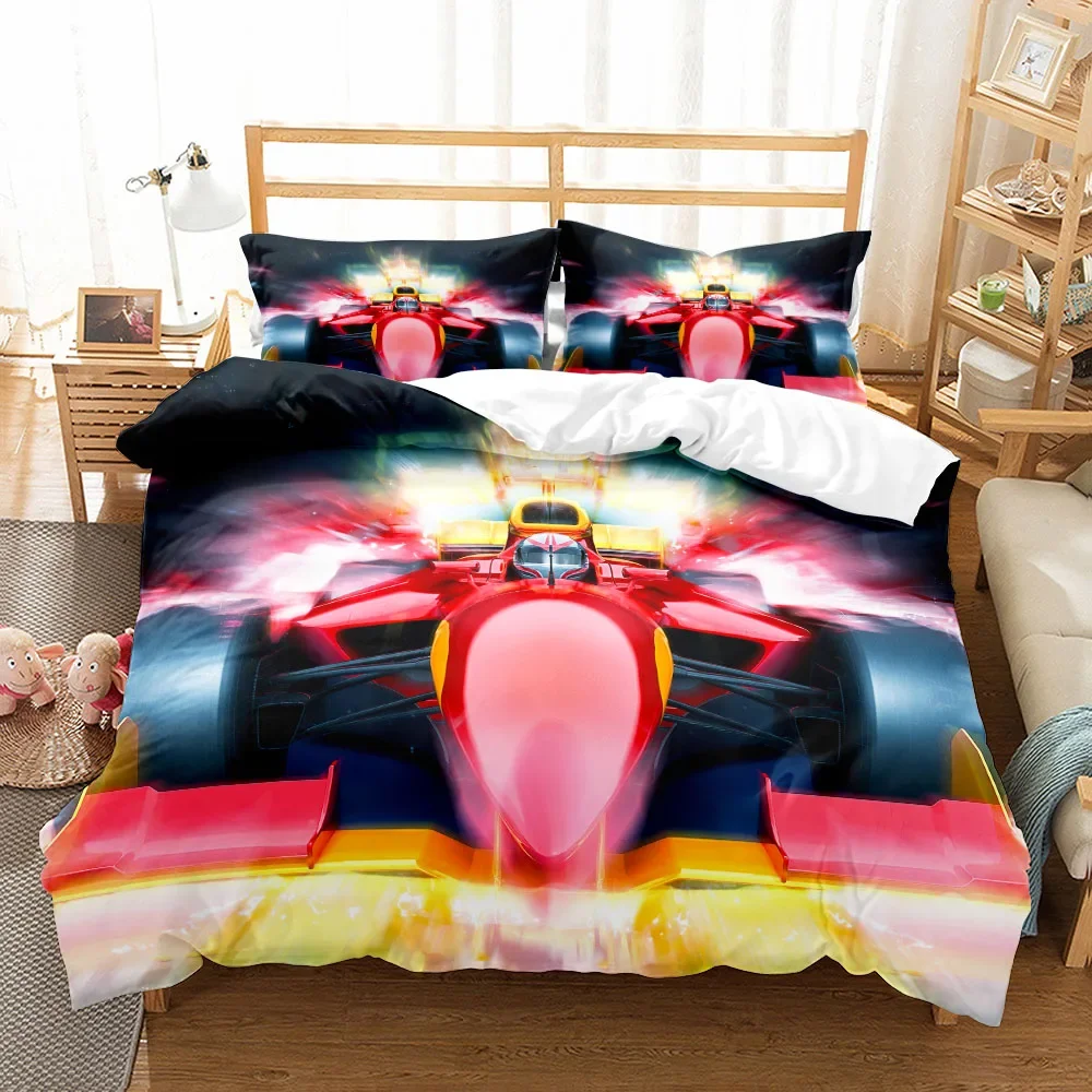 

Relay Race Car Game Комплект пододеяльников UK Single Double Queen US Twin Full King Size Комплект постельного белья Пододеяльник Комплект пододеяльников
