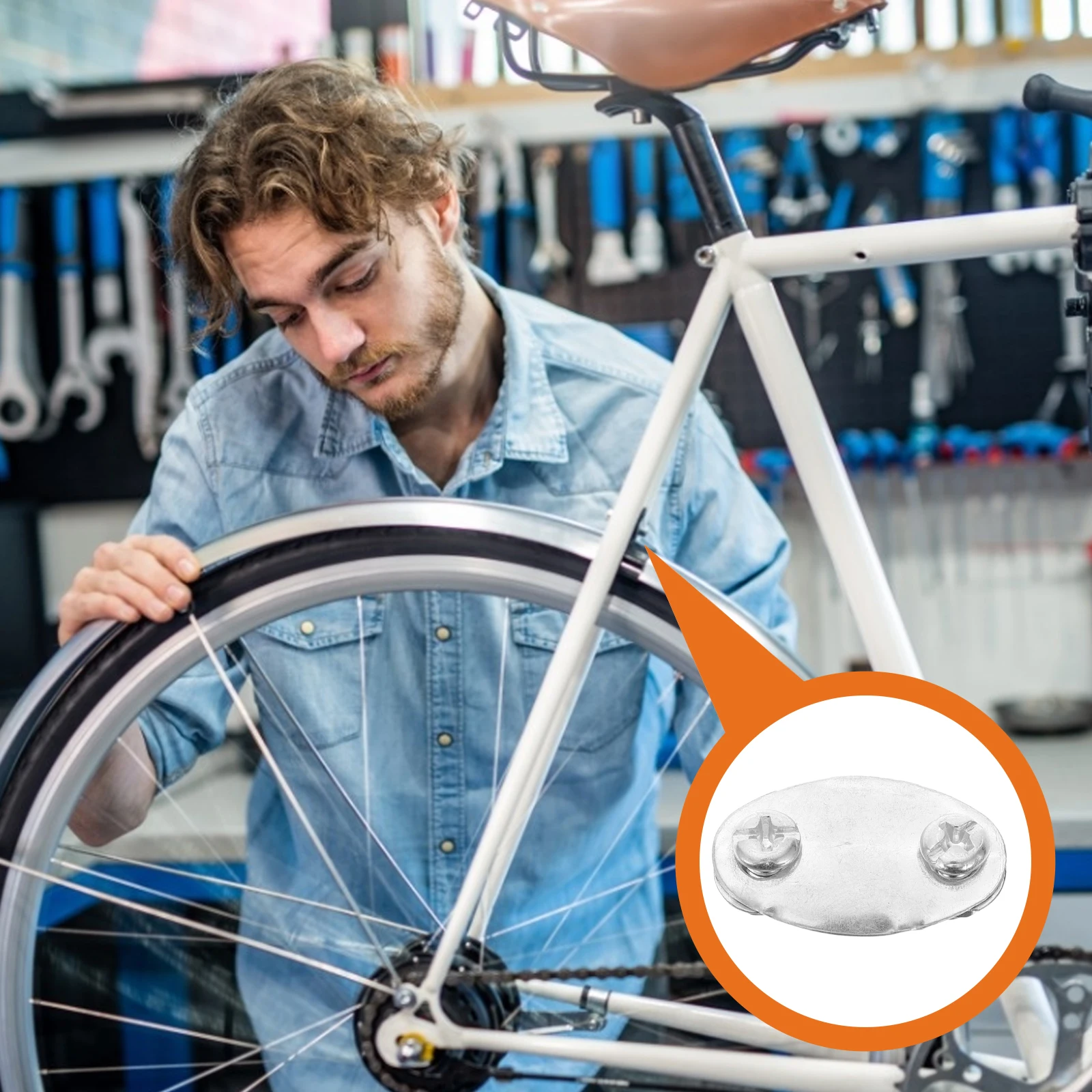 

20Pcs Bike Mudguards Clip Fixed Buckle Durable Iron Screw Clamp for Mountain Bikes Bikes Outdoor Mudguard Accessories