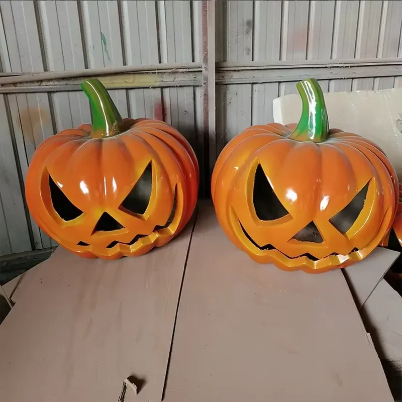 for Giant Artificial Lifelike Fiberglass Pumpkin Halloween Ornament Waterproof UV Proof Outdoor Decoration 80 200cm